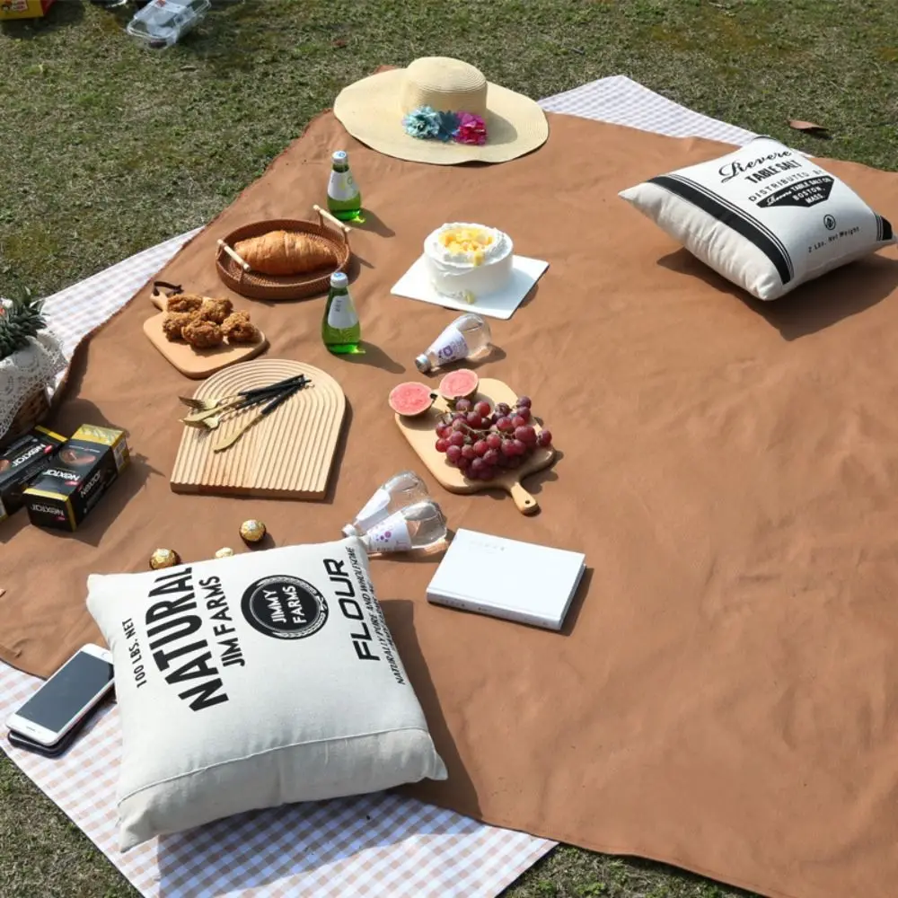 

Однотонное портативное качественное одеяло для пикника для парка, пляжный уличный матрас, дорожный коврик, коврик для кемпинга, коврик для пикника