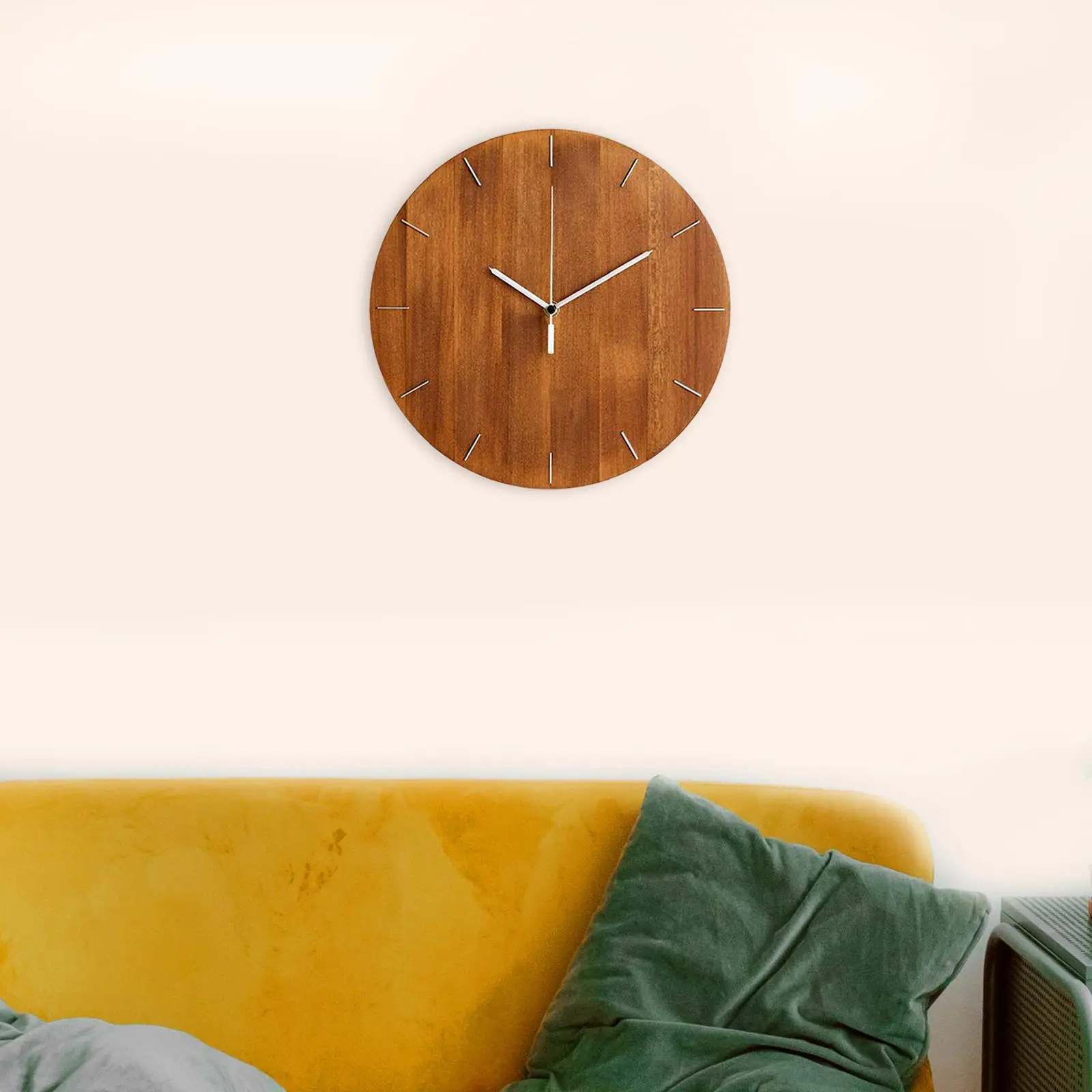 

Современные настенные часы, декоративные деревянные не тикающие часы, для детской комнаты, гостиной, дома, кухни, 30 см