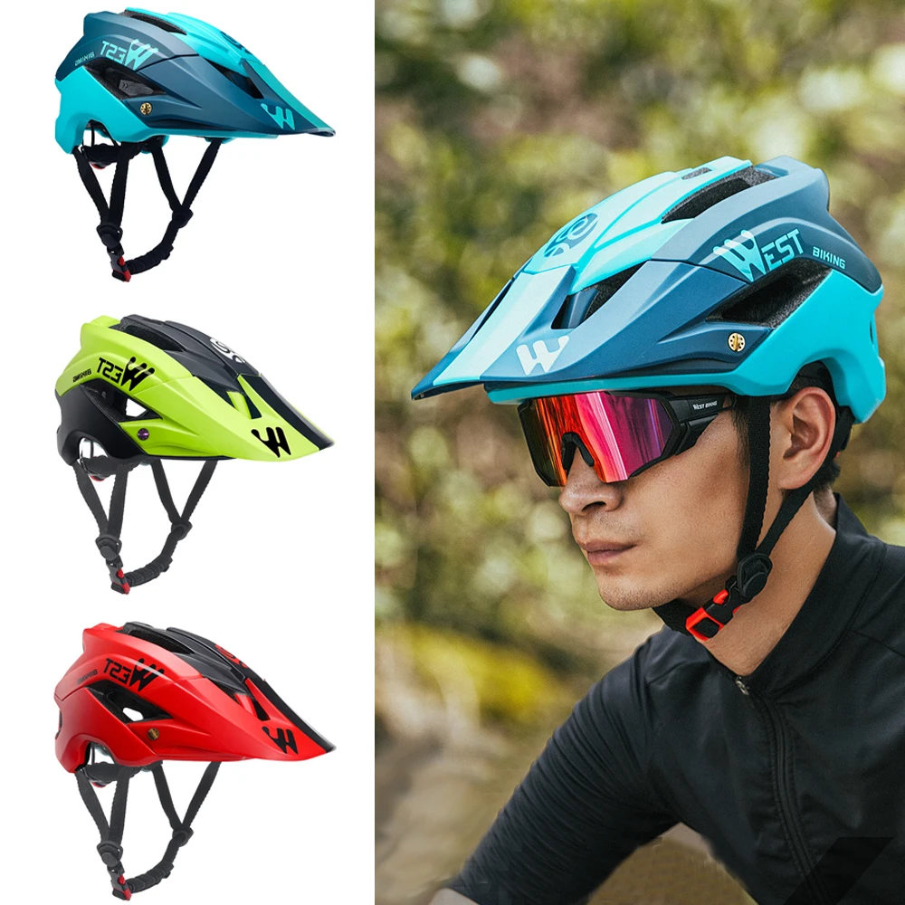 

WEST BIKING Bicycle Helmet MTB Road Bike Helmets Ultralight Breathable Racing Riding Cap for Men Women Safety Cycling Helmet