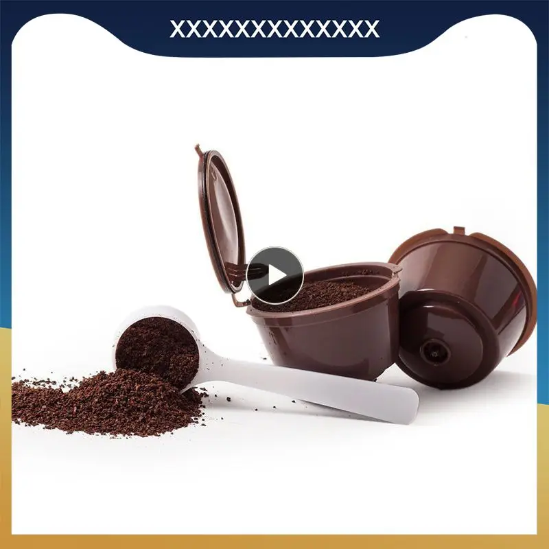 

Reusable Nespresso Coffee Capsules Cup With Spoon Brush 3 Color Refillable Coffee Capsule Refilling Filter Coffeeware Gift