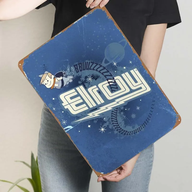 Металлический постер Elroy с мультяшным рисунком украшение для спальни