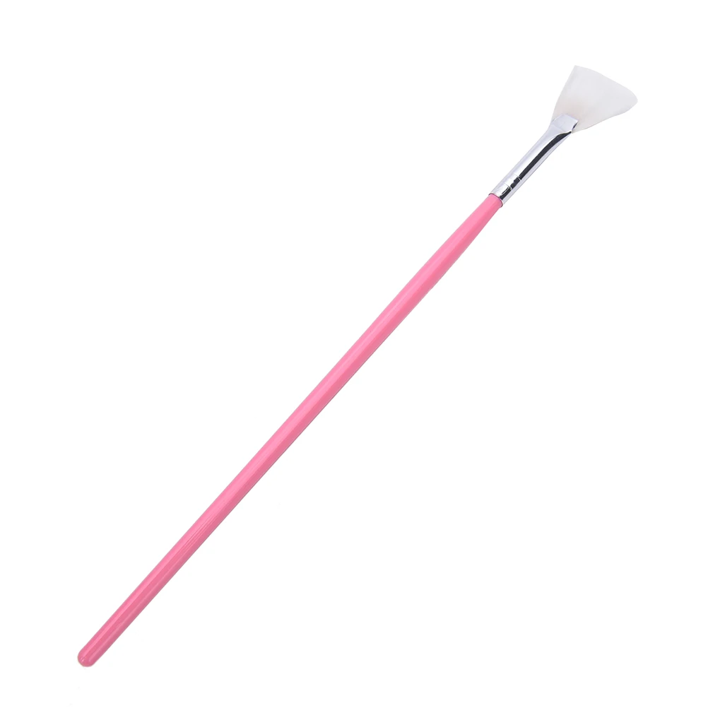 

1 PCS Pink Fan Shape Brush Nail Art Pen Painting Drawing Glitter Gradient Brushes Makeup Tool