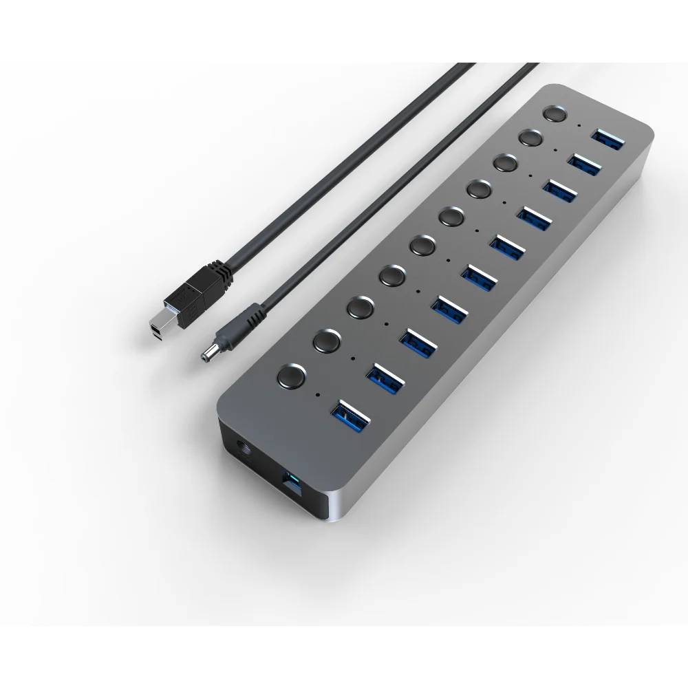 

Aluminum 10 Ports Usb 3.0 Extend Type C Data Transfer Rates Of Up To 5 Gbps Card Read Usb Hubs