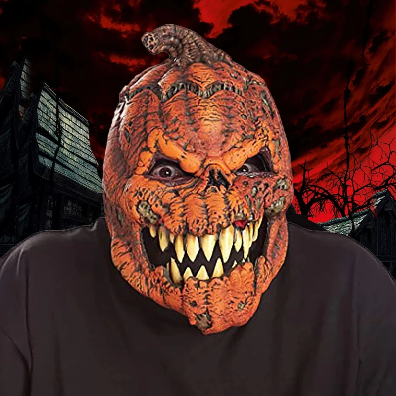 

Halloween Horror Variation Pumpkin Head Decoration Pumpkin Head Demon Latex Mask Masquerade Carnival Halloween Mask