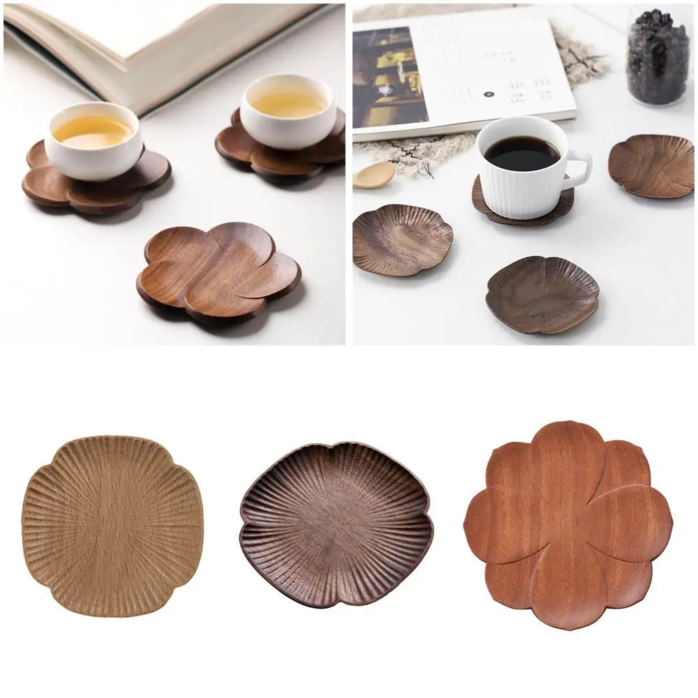 

Kitchen Placemat Table Decoration Dining Decor Wooden Coasters Petal coaster Coffee Mug Pad Tea Cup Mats Wood Pads