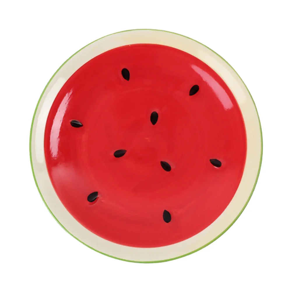 

Plate Serving Plates Dish Ceramic Watermelon Tray Salad Dessert Dinner Porcelain Fruit Pastaplatter Ceramics Candy Kids Snack
