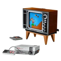 new 71301 super marioed nes console nintendo entertainment system model blocks building bricks tv game kids toys children gifts