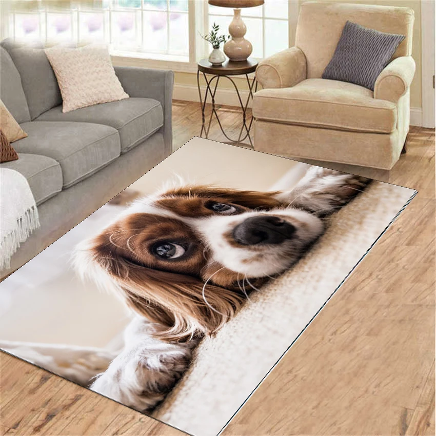 

Dog Carpet Rug Soft Flannel 3D Printed Rugs Parlor Mat Area Rugs Anti-slip Doormat Large Carpet Rug Living Room Decor