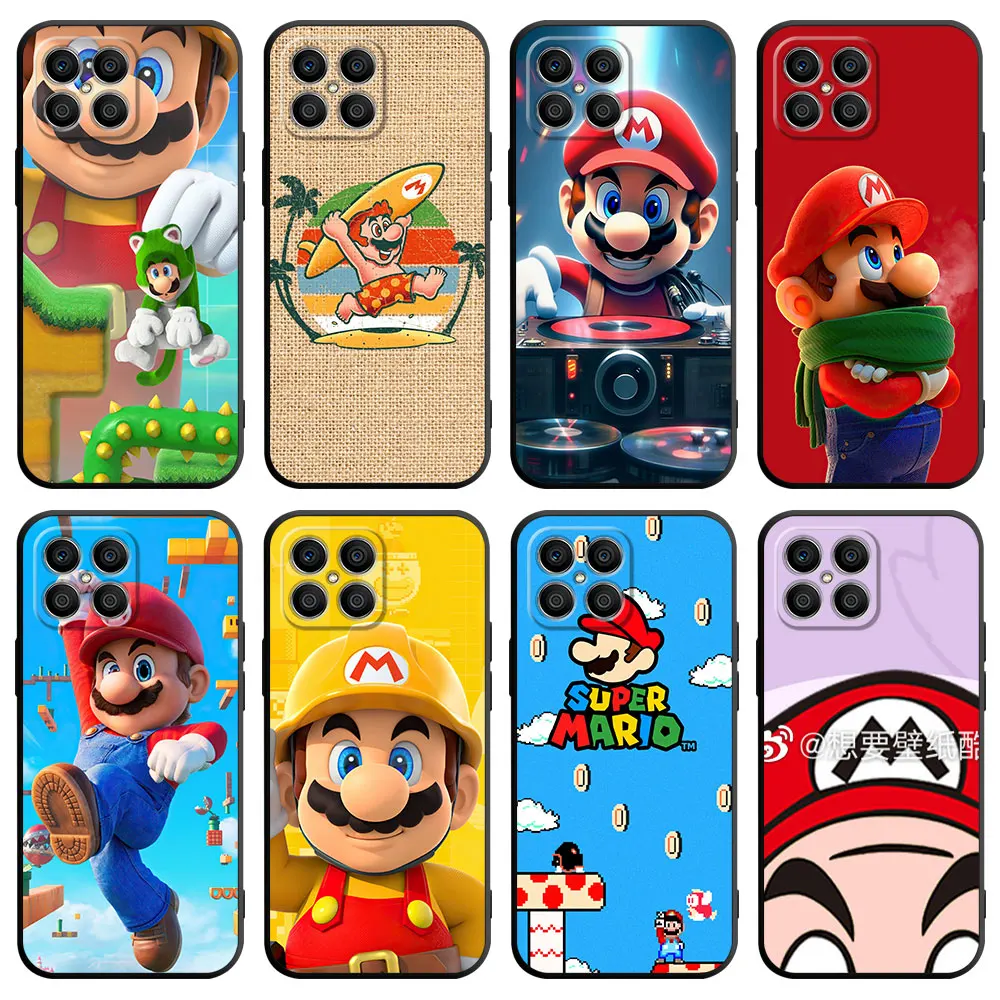 

Bros Super Mario Case For Huawei Honor X8 8X X7 50 70 Lite P30 Pro P40 X9a X8a 90 Magic 5 Silicone Phone Cover TPU Fundas Shell