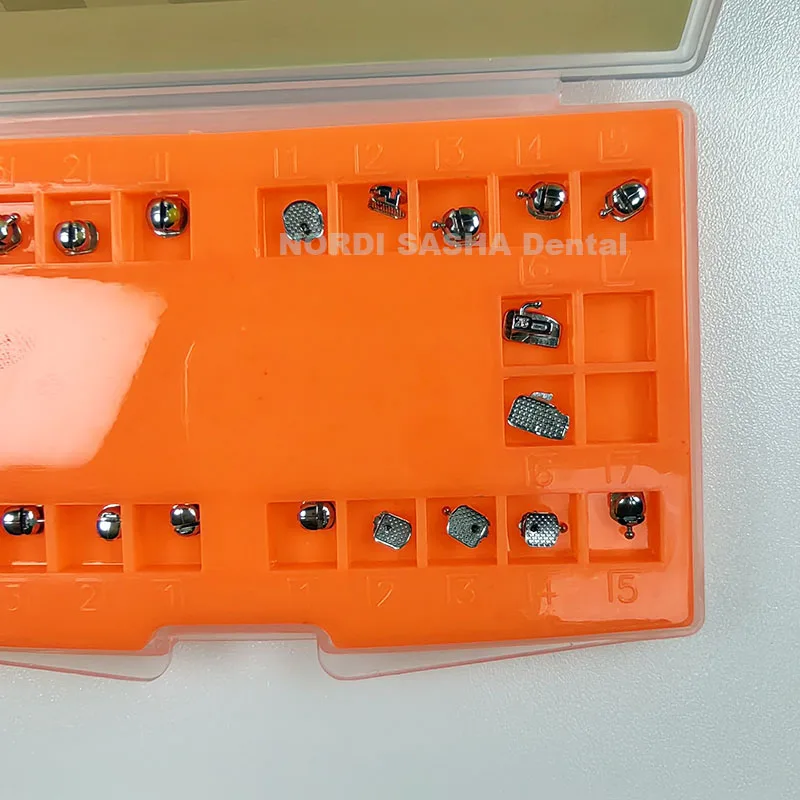 28 шт./упак. Сферические самолигирующиеся металлические скобы стоматологические