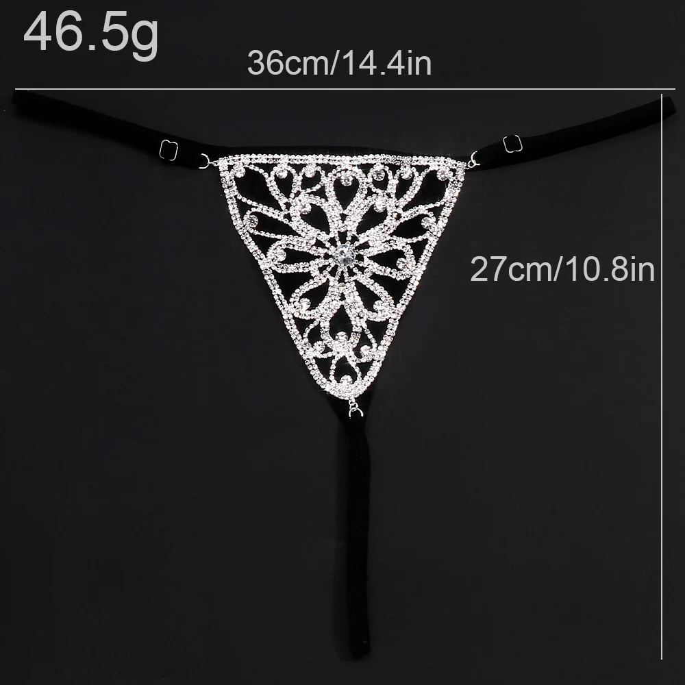 Сексуальные трусики-стринги с кристаллами и цветами бикини ювелирные изделия
