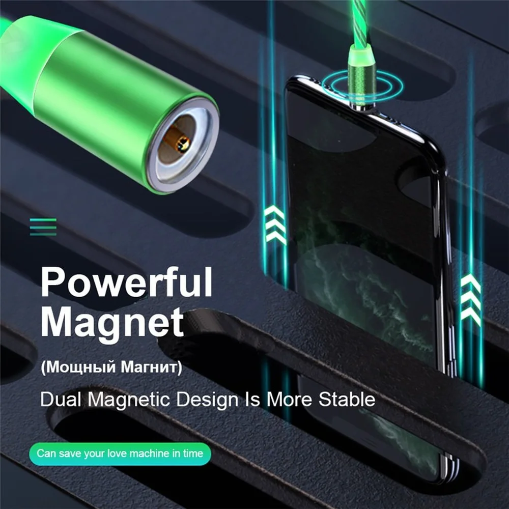 Магнитный светящийся кабель MVQF для зарядки usb c Samsung светодиодный Micro USB Type C Iphone |