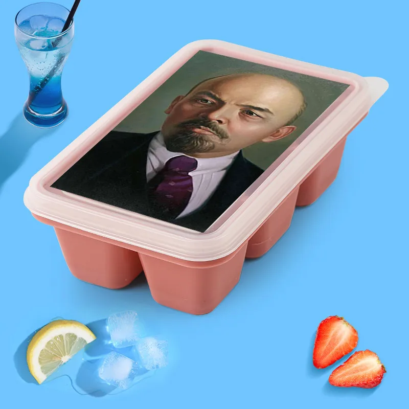 

Lenin Drinking Whiskey Freeze ice cube maker Removable Easy Demoulding Cold Drink DIY ice cube tray hielo accessoires de cuisine