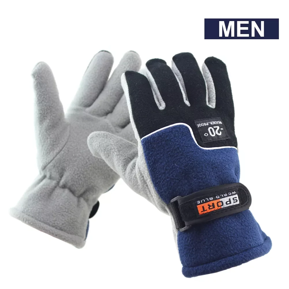 

Gloves Winter Thermal Warm Fleece Cycling Gloves Mens Women Ski Snowboard Windproof Waterproof Hiking Accessories
