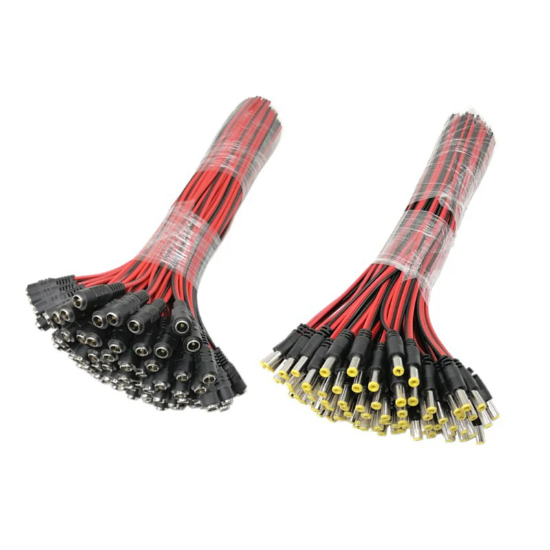 

5 шт. штекер + 5 шт. гнездовой разъем для кабеля, Штекерный разъем, 12 В постоянного тока, x мм