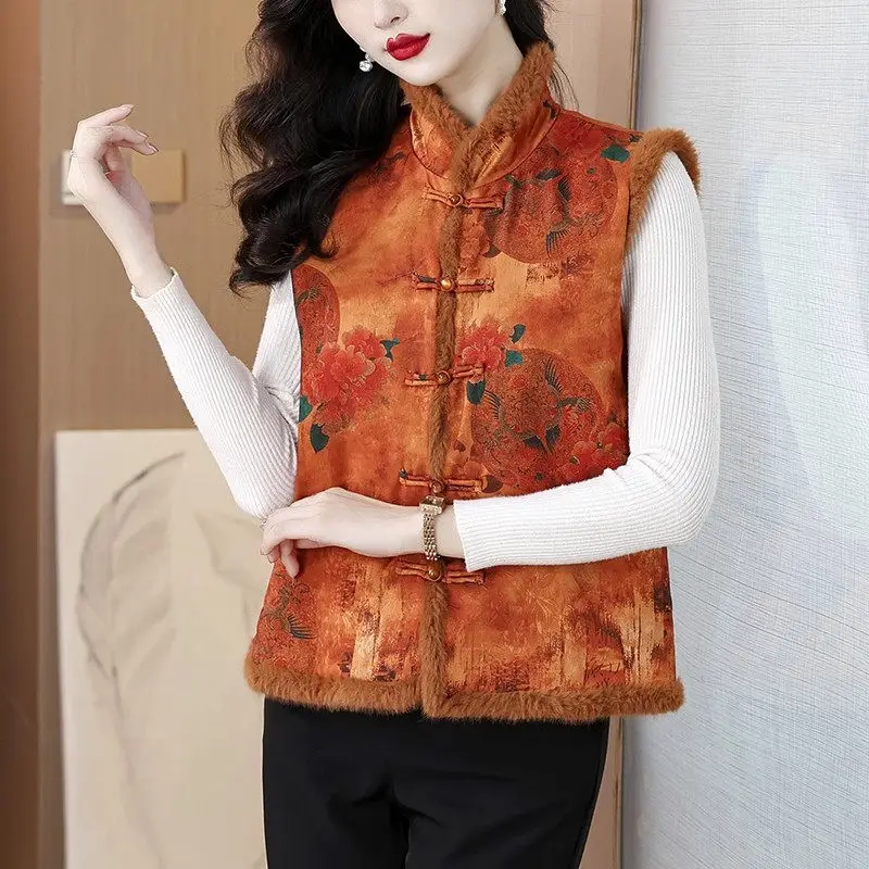 Осень-зима 2023 одежда для мам среднего возраста модная утолщенная флисовая куртка