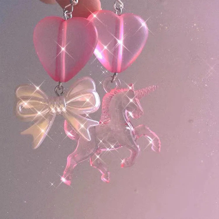 Симпатичные серьги ins Милая утка мандаринка розовая Женская Длинная подвеска в европейском и американском стиле клипса для ушей женские се...