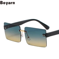 boyarn new retro modern square small frame fashion sunglasses rimless gafas de sol ocean sunglasses eyewear fashion photography