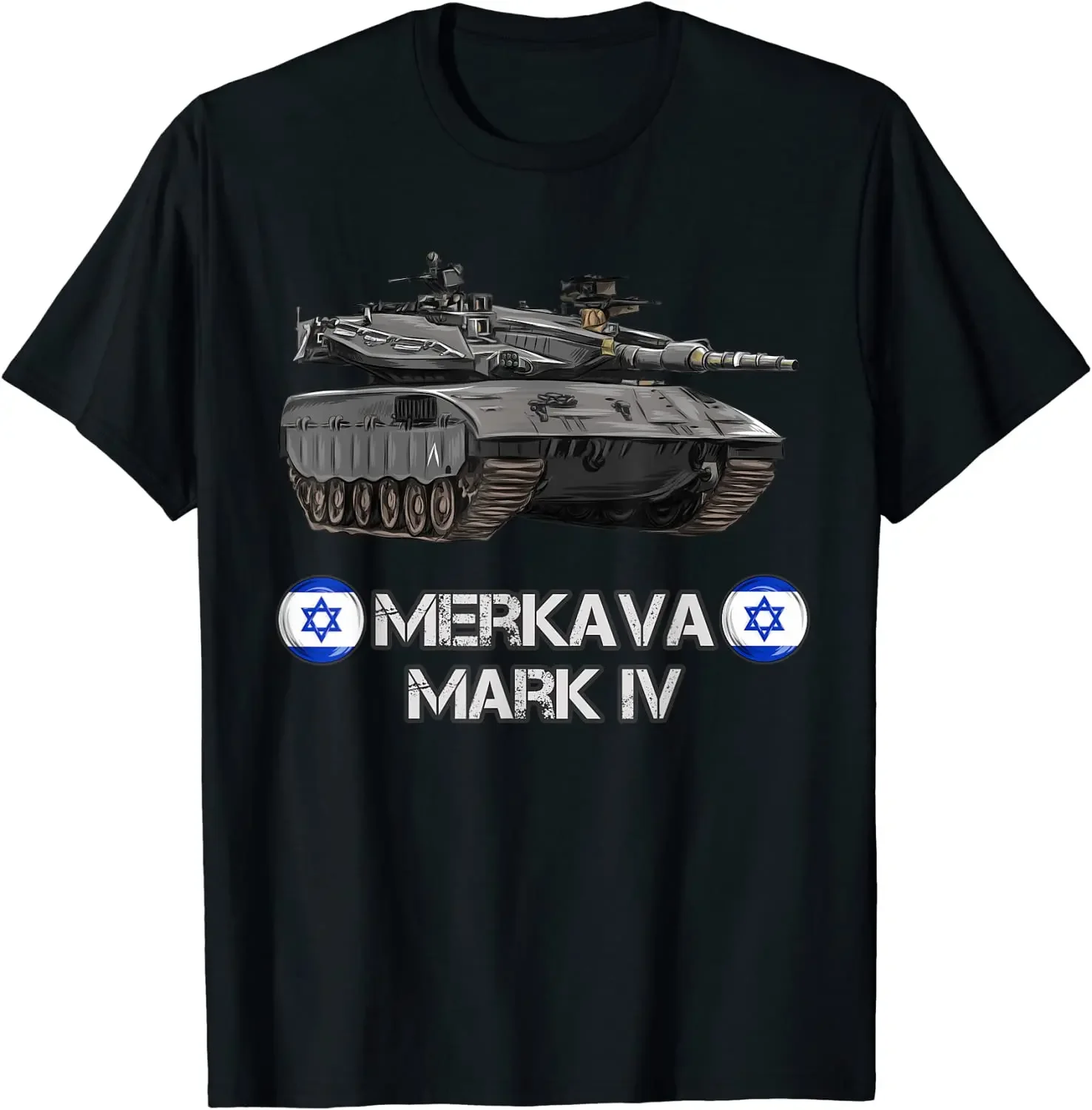 Армия Израиля IDF Merkava Mark 4 футболка Main Battle Tank 100% хлопок с круглым вырезом летняя
