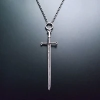 2022 new retro long sword link pendant chain niche accessories clavicle chain necklace mens womens gift