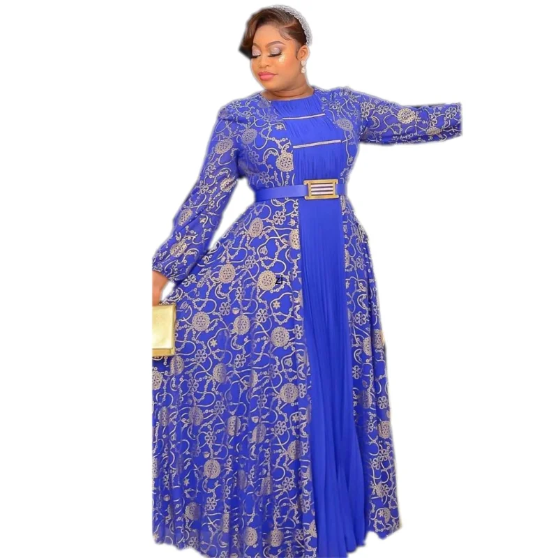 Ramadan Eid Blue Abaya Dubai Muslim Hijab Modest Dress Turkey Islam Abayas For Women Robe Longue Femme Caftan Marocain