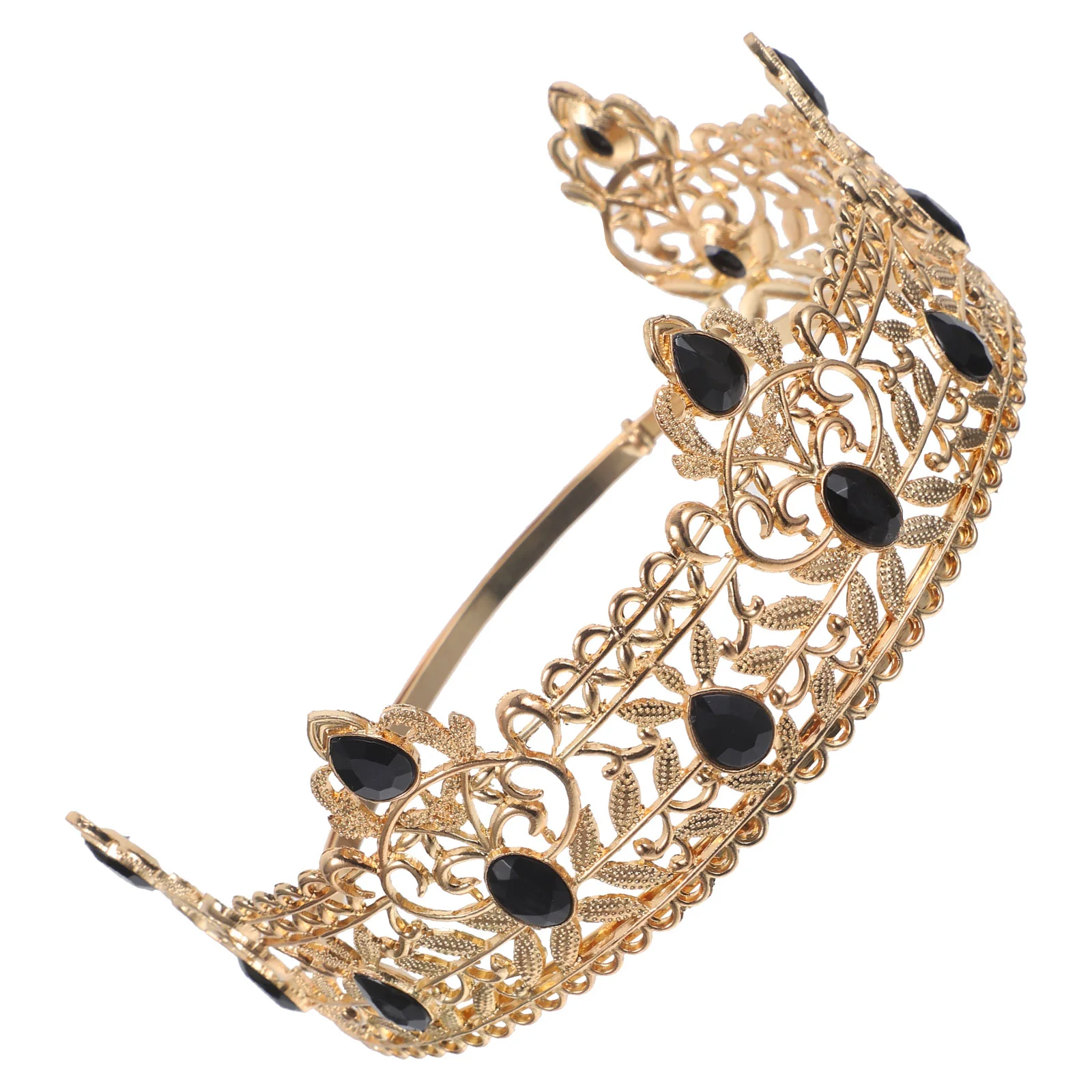 

Hair Accessories King Crown Decor Men Prom Golden Crowns Alloy Cosplay Reusable Retro Man