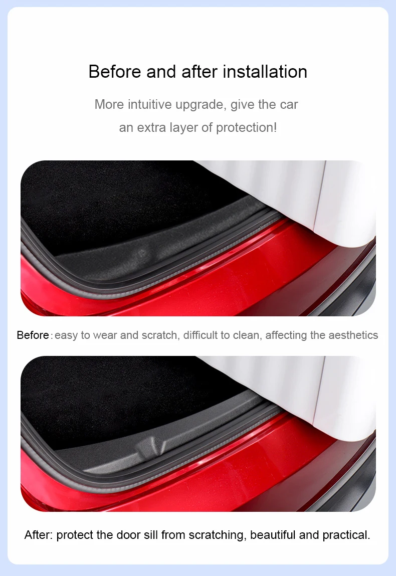 Пороговая полоса для багажника Tesla Model 3 Highland 2024 новая модель пороговое бампер из