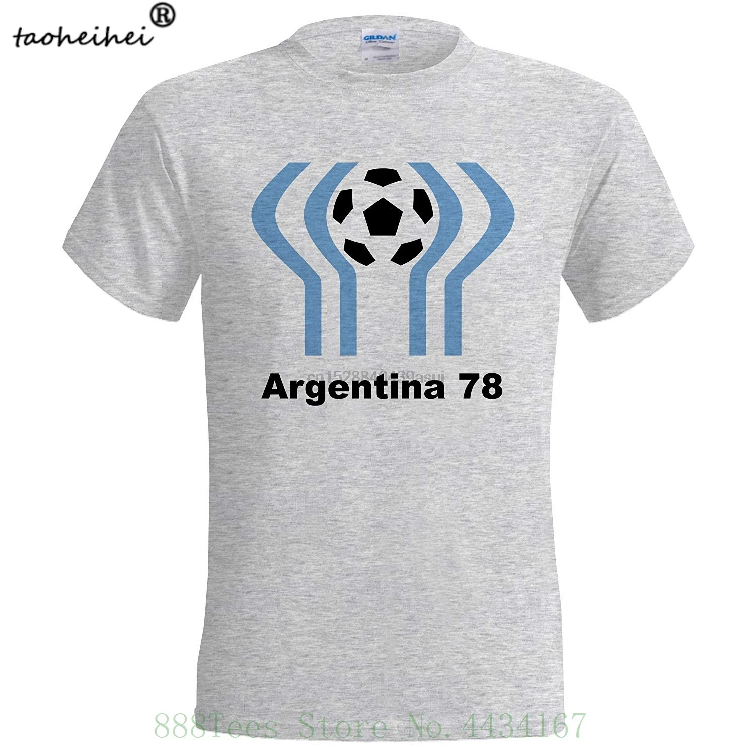 Аргентина 78 Мужская Ретро футболка с коротким рукавом Новая мода мужская одежда |