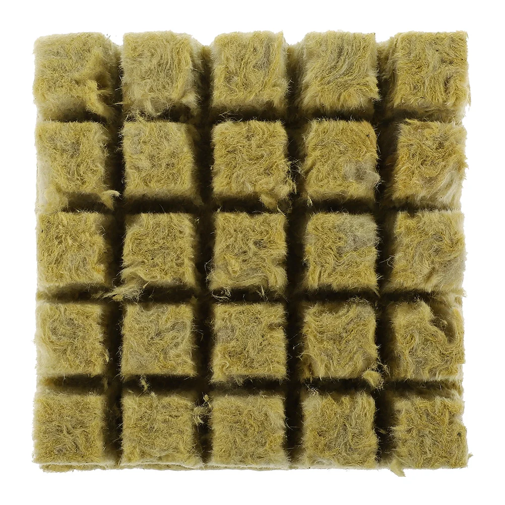 

100Pcs Mineral Wool Nursery Soil Blocks Soilless Hydroponic Planting Grow Blocks