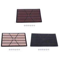 universal blackbeigebrown pvc car floor carpet pad heel foot mat pedal patch cover 23x15cm car mat anti skid pedal w91f