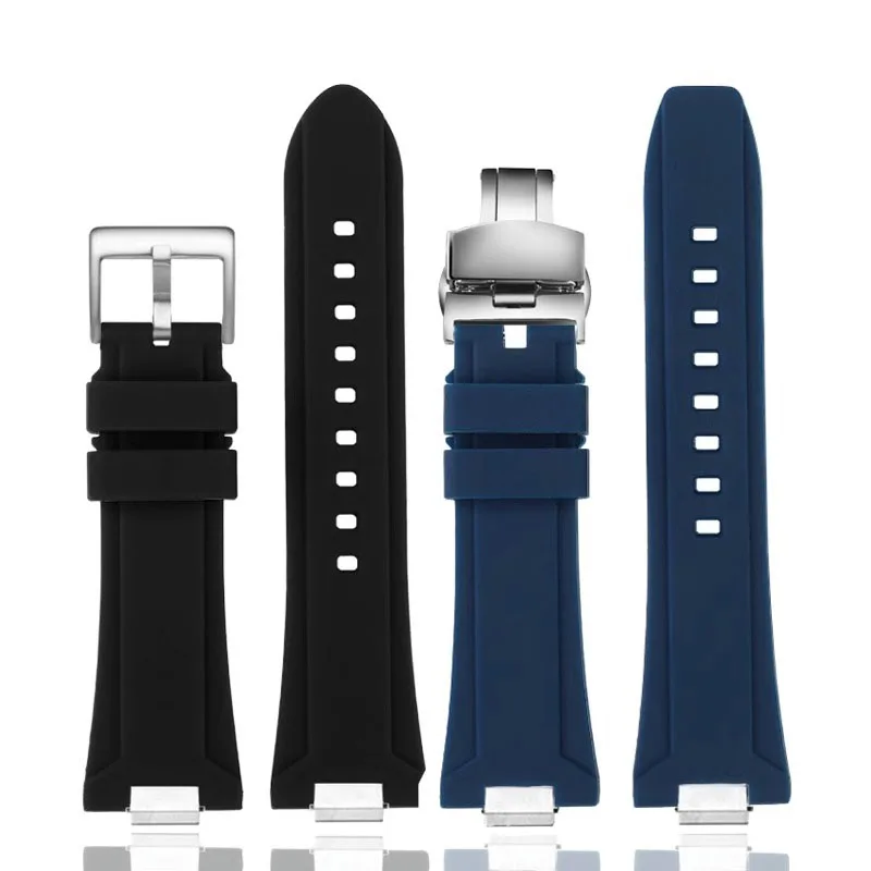 For Tissot 1853 Silicone Watchband T137.407 T137.410 PRX Watch Strap Super Player Rubber Men's 26*12mm Quick disassembly end