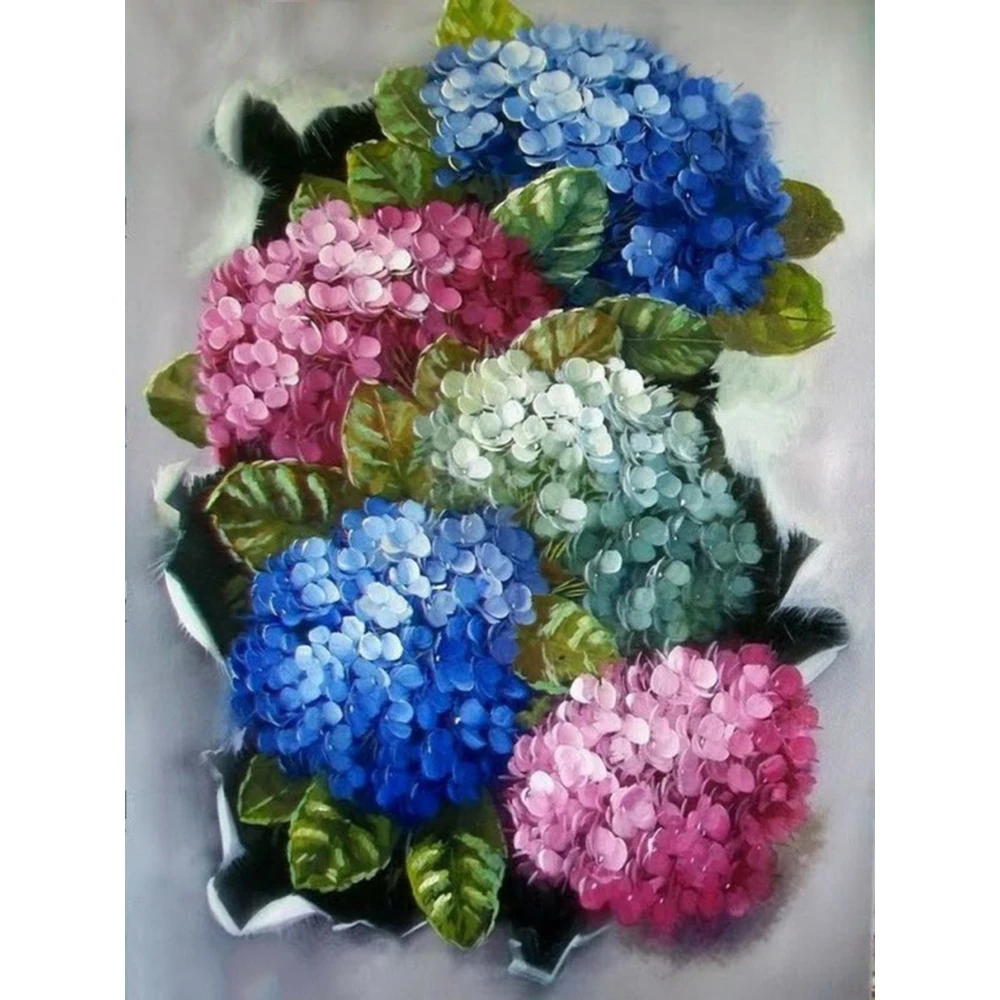

5D Full Square Diamond Painting Flower Hydrangea Diy Diamond Embroidery Rhinestone Picture Cross Stitch Home Decor