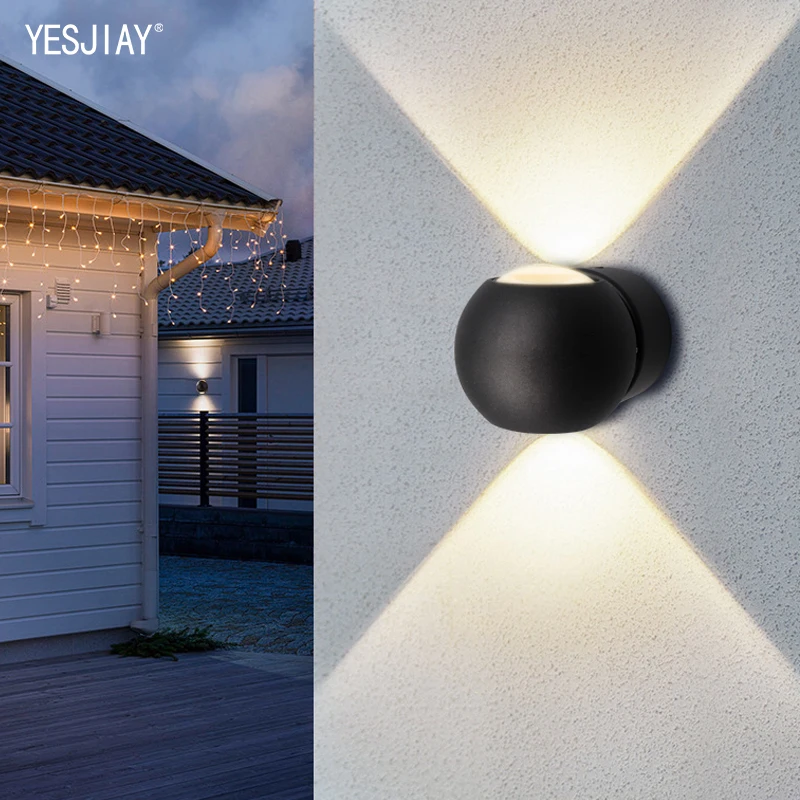 

LED Wall Lamp 360 Degree Rotation Adjustable Bedside Lights White Black Creative Wall Light Modern Round Wall Sconce Lamp