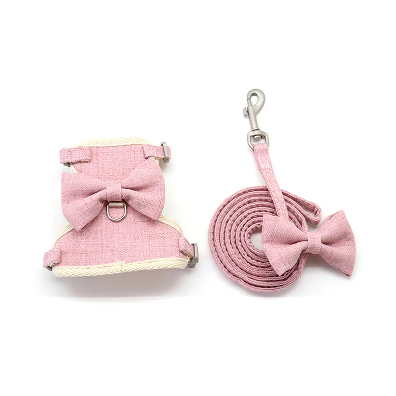 

New Breathable Dog Cat Protective Anti-Escape Vest Harness Soft Pet Walking Leash Cotton Cute Handmade Durable Damping Naira