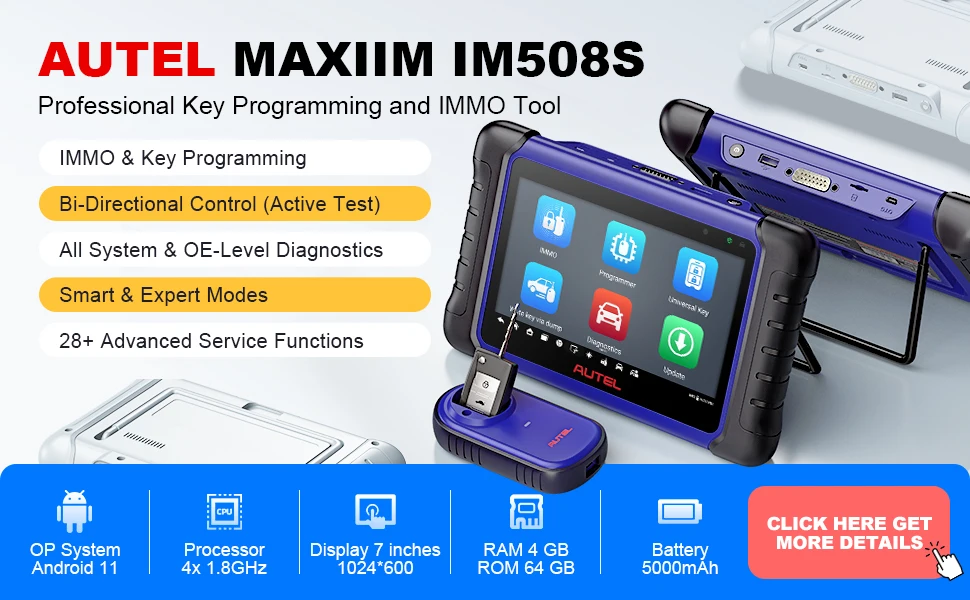 2024 Расширенный программатор ключей Autel Maxilm IM508S Maxiim Im508 диагностический сканер