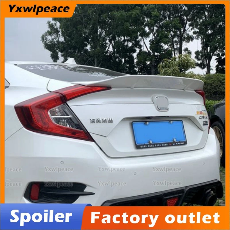 

For Honda Civic 10th Generation 2016 2017 2018 High Quality ABS Plastic Unpainted Color Rear Trunk Lip Spoiler Wing Car Styling