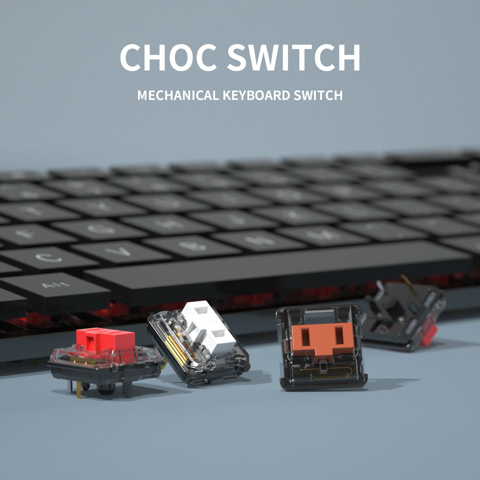 

Kailh Choc Low Profile Keyboard Switch 1350 Brown Black White Clicky Linear Tactile Switch for SMD Laptop Mechanical Keyboard