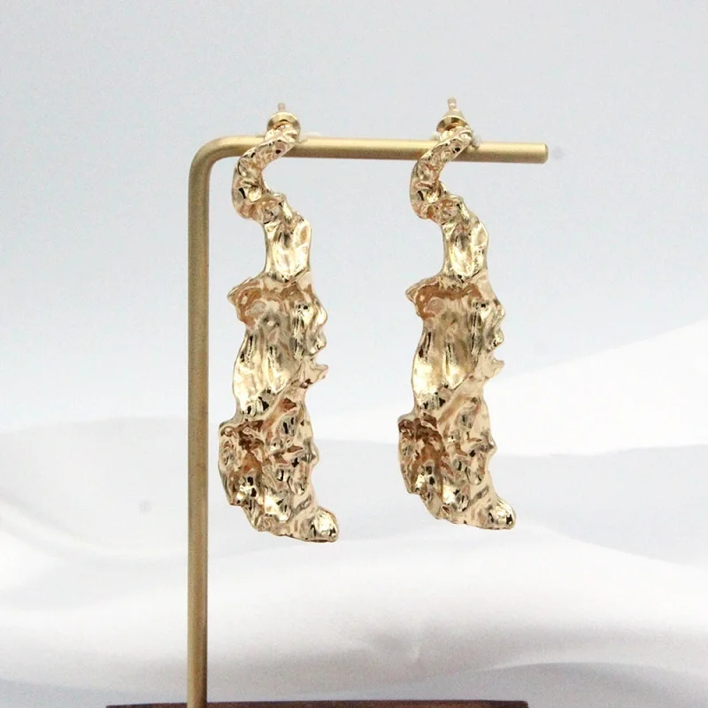 

European and American irregular personality exaggerated rock long earrings metal punk earrings earrings women's earrings