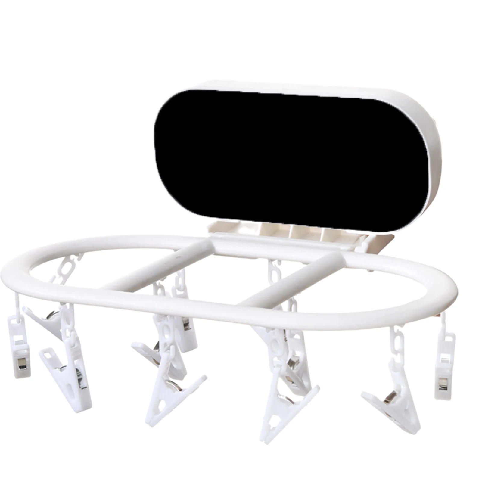 

Multi-functional Plastic 12Clip Folding Clothes Dryer Hanger Clothes Dryer Windproof Socks Underwear Drying Rack Home Rack