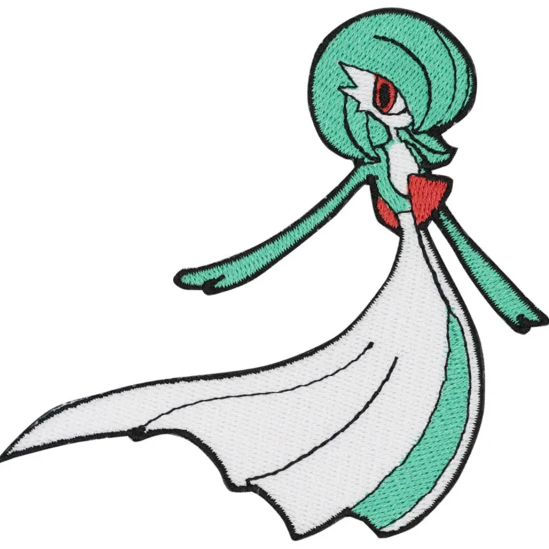 

Pokemon Gardevoir Anime Applique For Clothes DIY Embroidery Applique Fusible Patch Iron Stickers Badge Kid Birthday Gift