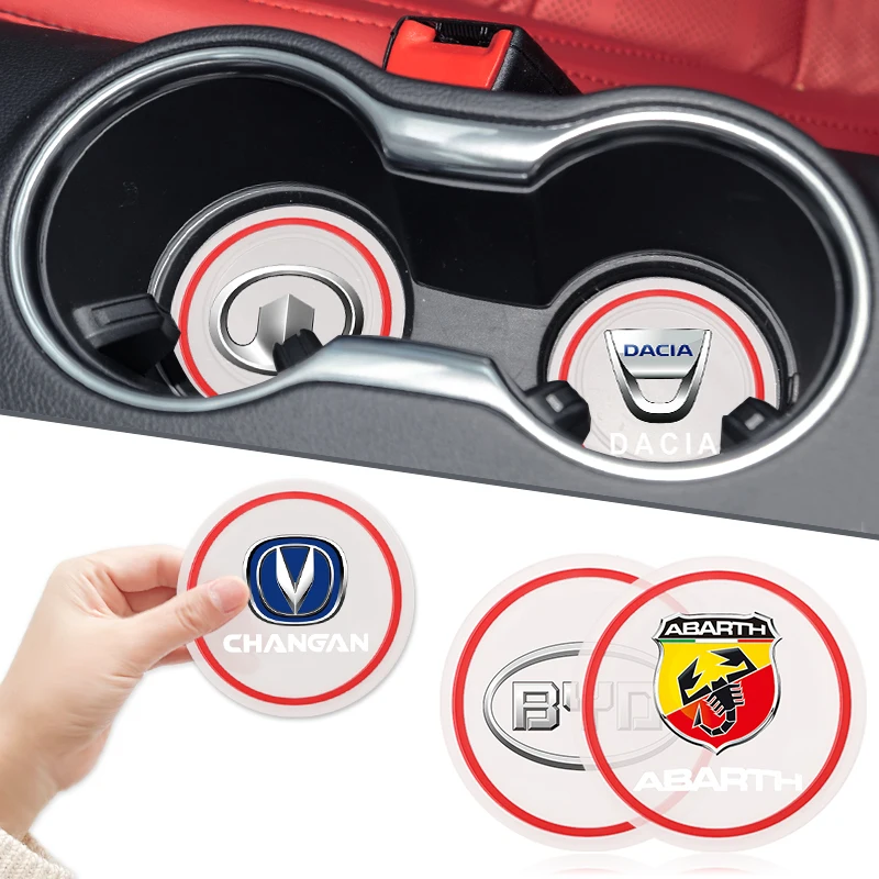 

1pcs Car Universal Transparent Coaster Waterproof Anti Slip for BYD S6 2014 Repuestos F0 Accesorios Repuestos F3 G3 Accessories