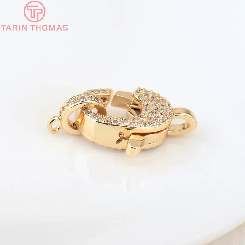 (3308) 1 шт. 11x28 мм 24-каратное золото латунь с цирконом ожерелье браслет