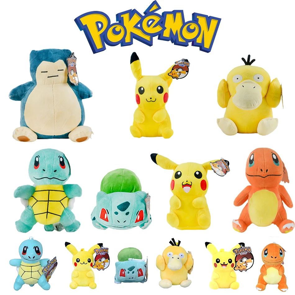 25 См Плюшевая Игрушка-покемон-милый Пикачу И Дружелюбная Мягкая Аниме-кукла Psyduck