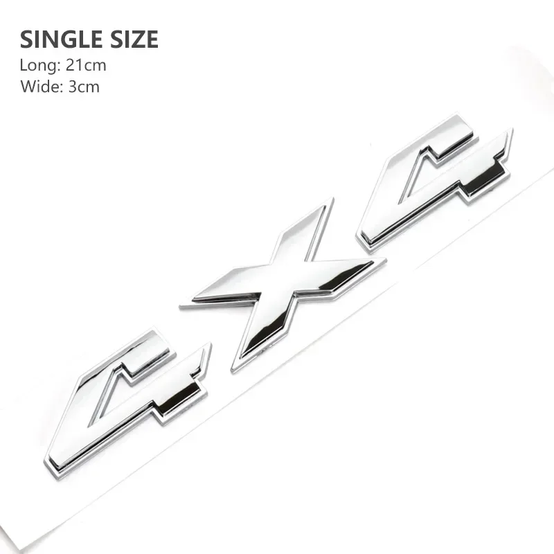 3D металлический серебристый черный задний багажник автомобиля 4X4 эмблема