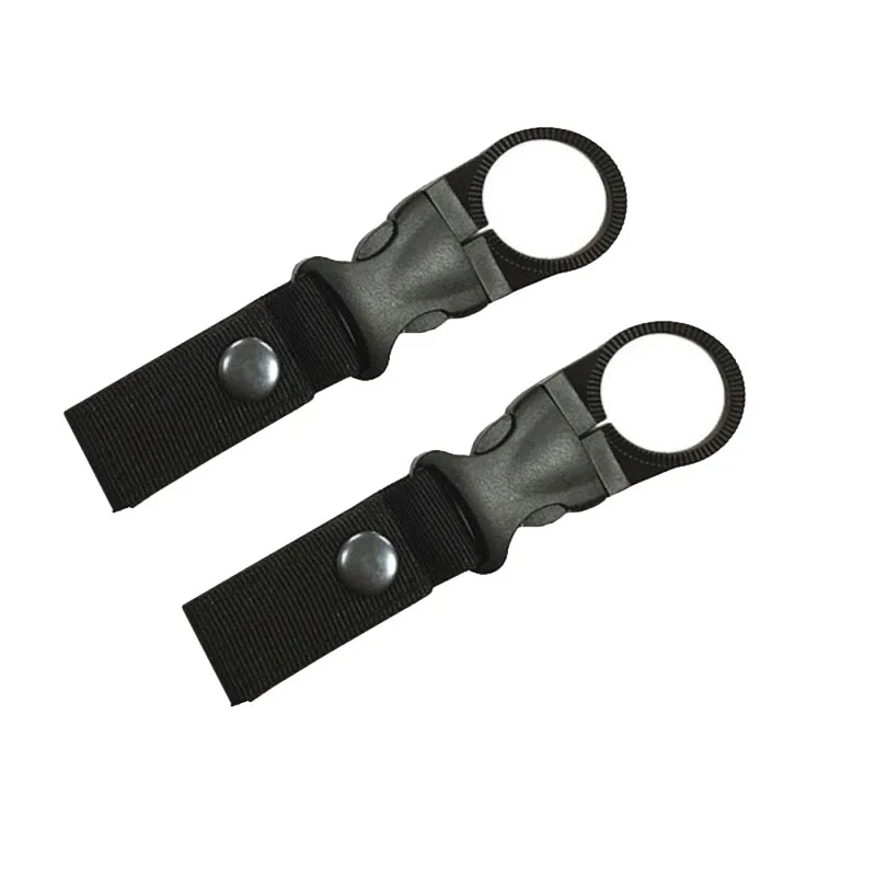 Крючок для бутылки с водой, 2 шт., нейлон, черный/хаки/зеленый