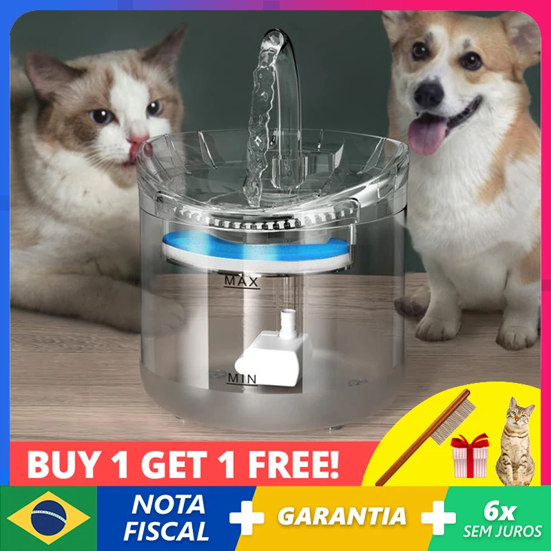 

Cat Dog Auto Circulation Fountain Filter Water Dispenser Constant Temperature Transparent Mute Pet Accessories Supplies Feeding