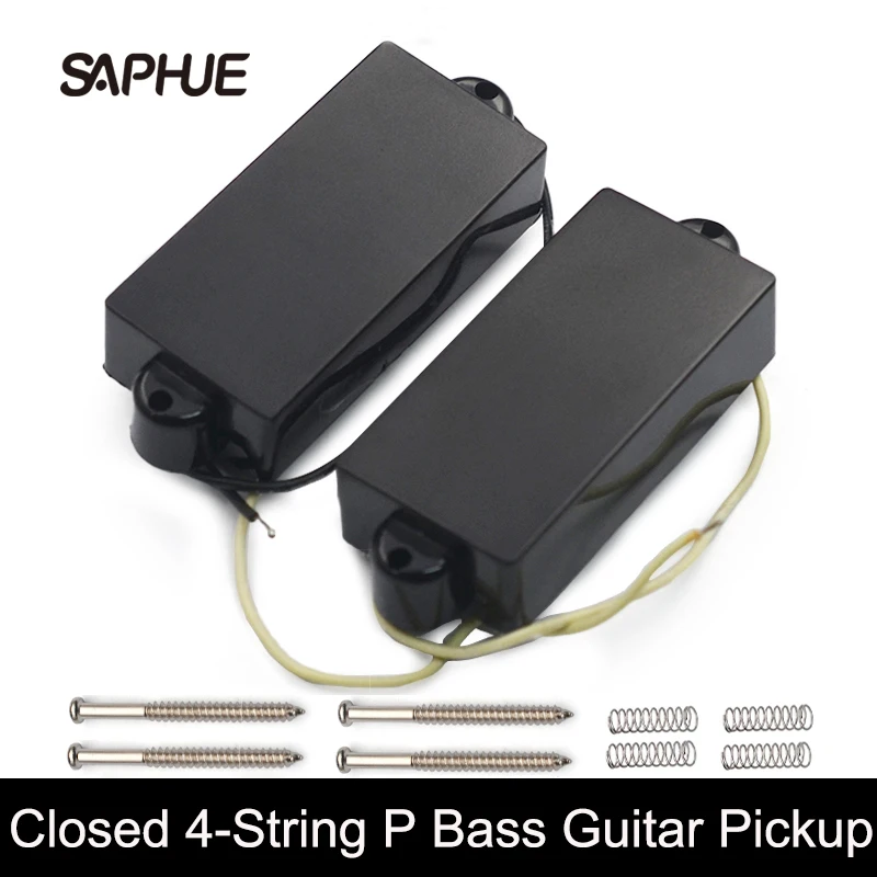 

1 Set Closed 4-string Precision P Bass Guitar Pickup For Electric Bass Guitar Parts Black