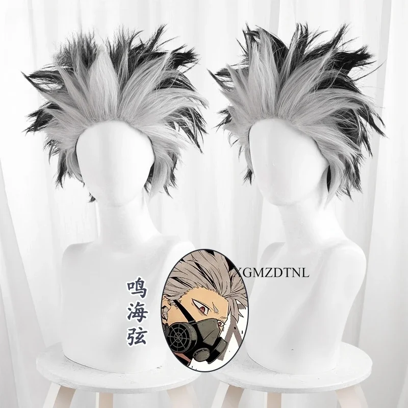 Аниме Кайдзю No. 8-го поколения Наруми парик для косплея черный белый цвет