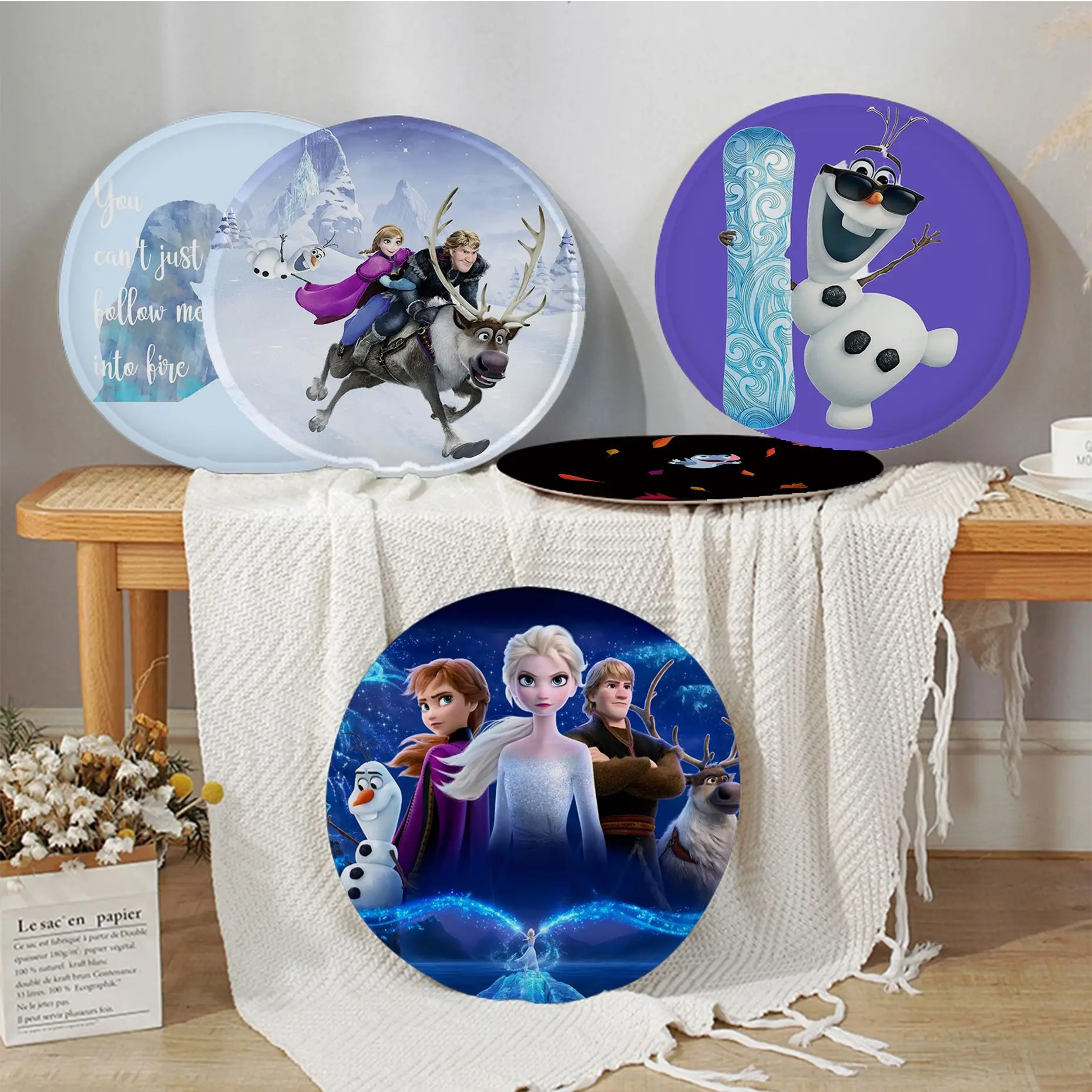 

Disney Frozen Simplicity Multi-Color Sofa Mat Dining Room Table Chair Cushions Unisex Fashion Anti-slip Chair Mat Pad