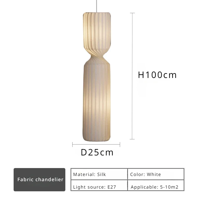 

Подвесные светильники MZISOSOD белые шелковые цилиндрические